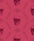 Skull & Bee Wallpaper, Crimson