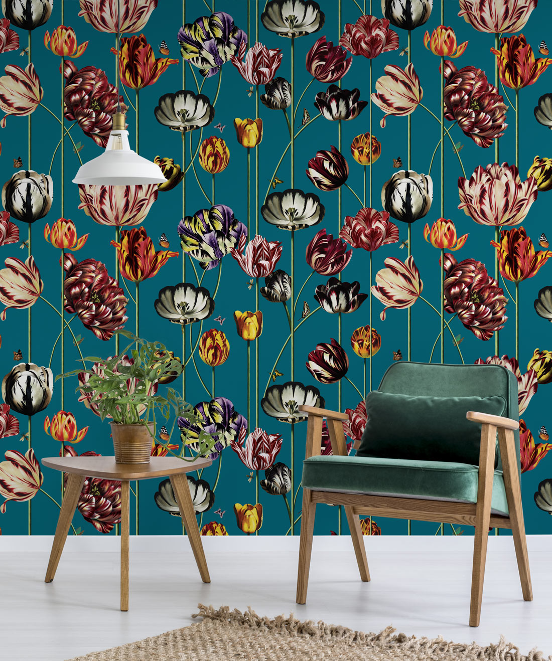 Tulipa Wallpaper, Blue