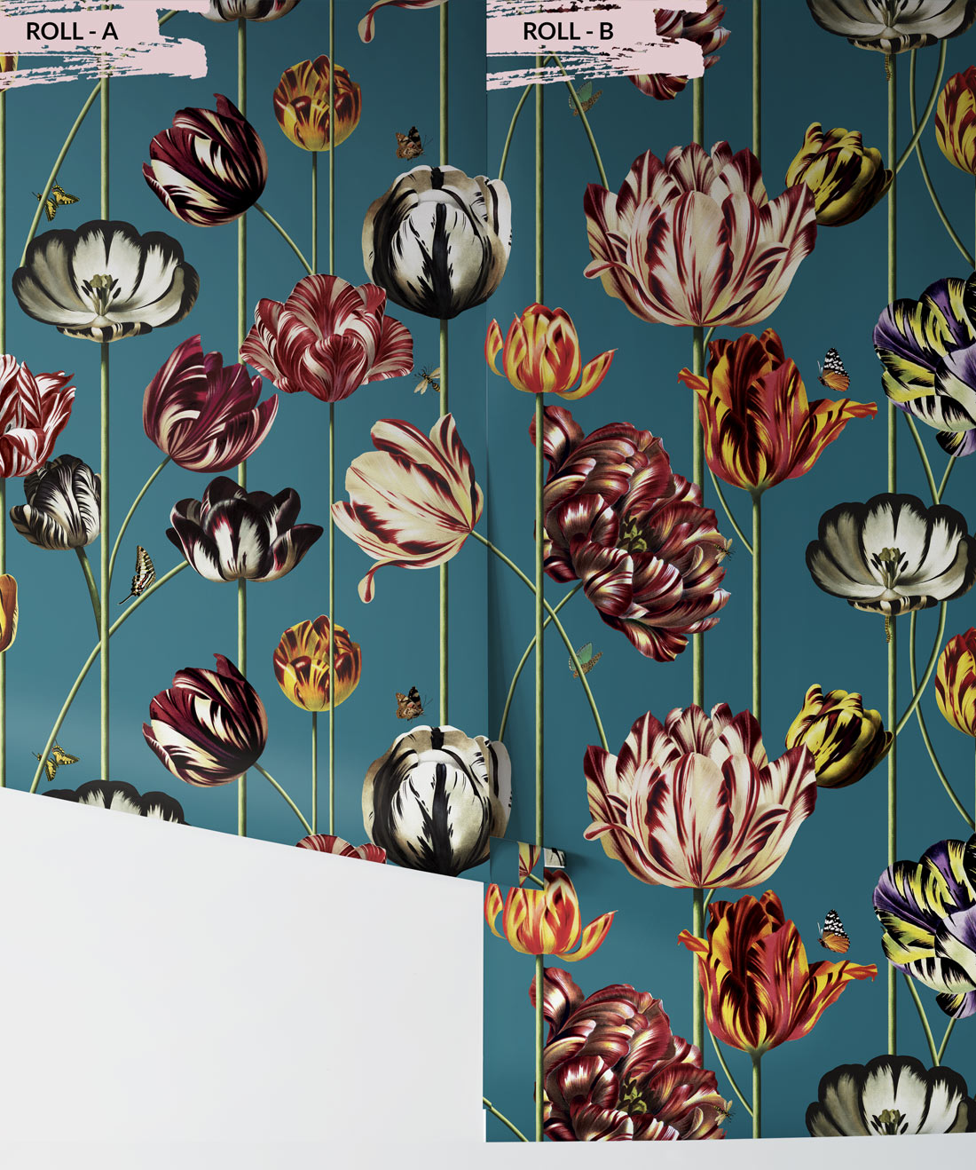 Tulipa Wallpaper, Blue