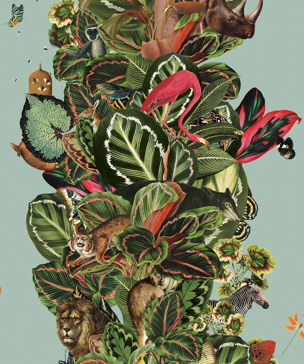 Viva Tropicana Wallpaper, Duck Egg