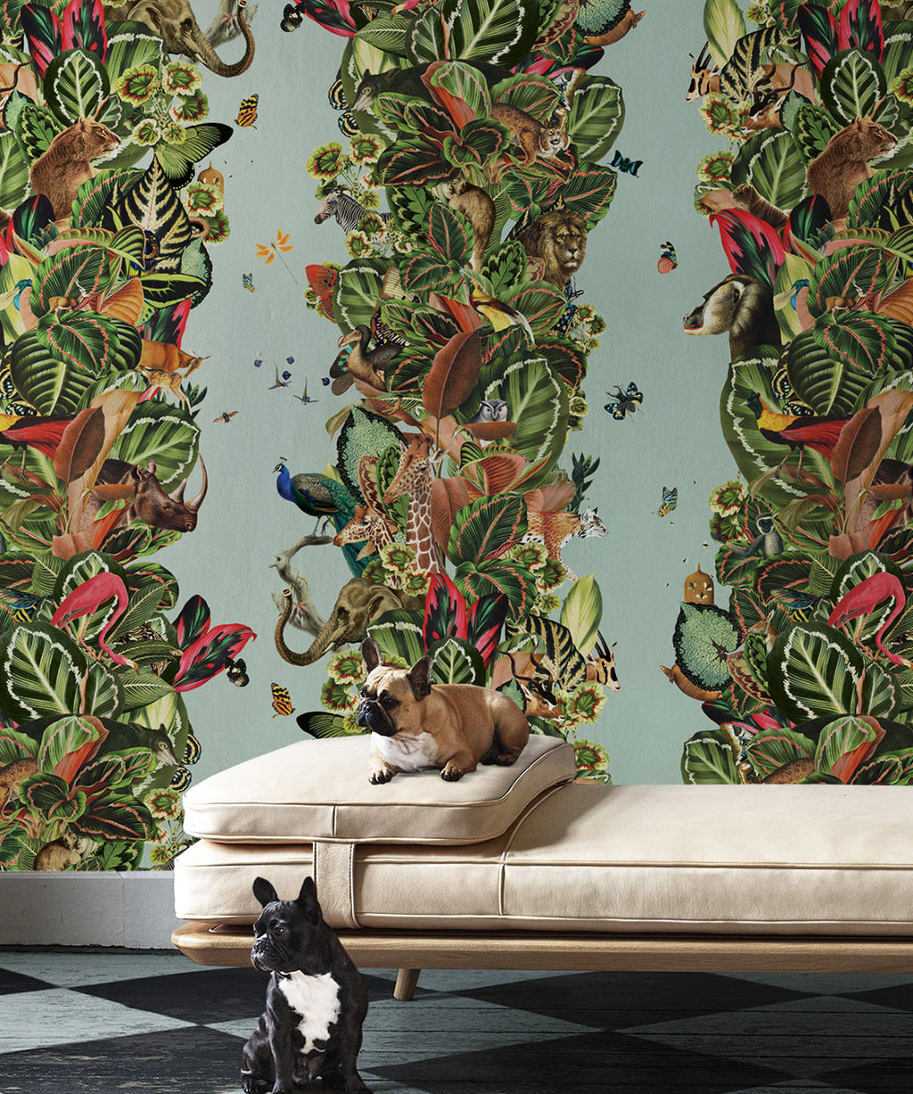 Viva Tropicana Wallpaper, Duck Egg
