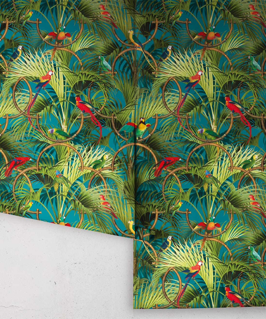Copacabana Wallpaper, Oxford Blue