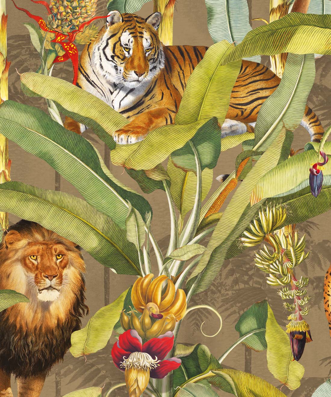 Felis Wallpaper, Oak