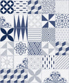 Cement Tiles Wallpaper, Blue