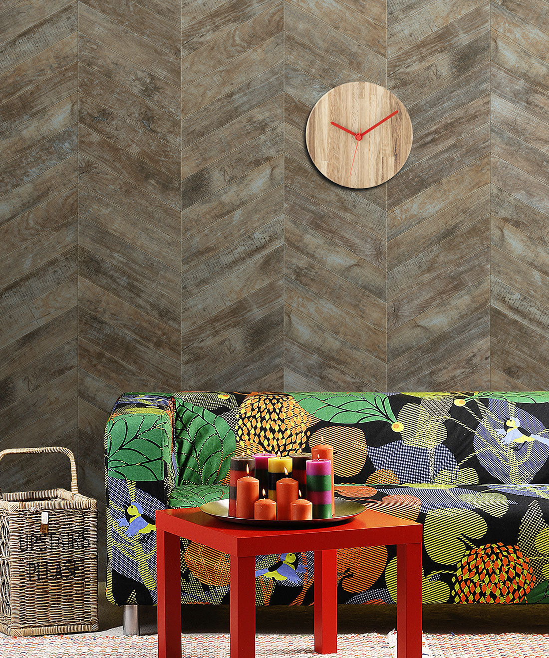 French Chevron Wallpaper