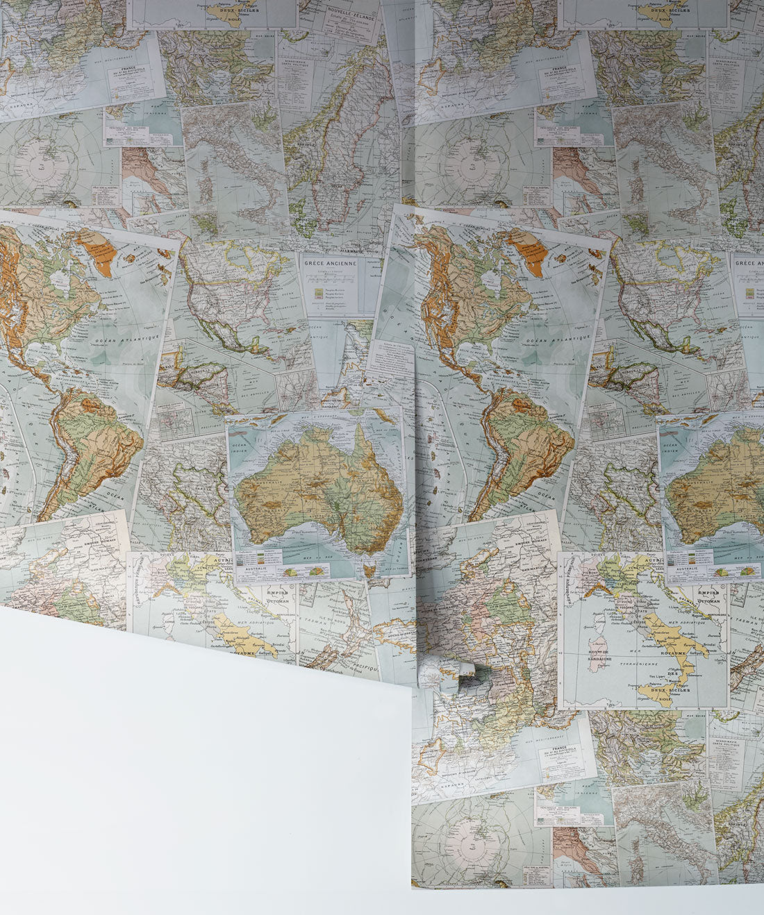Vintage French Maps Wallpaper