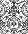 Heritage Tiles Wallpaper, Black