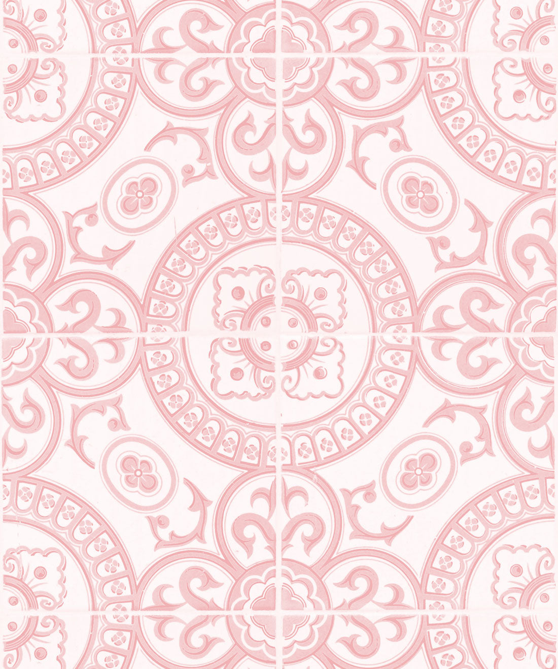 Heritage Tiles Wallpaper, Pink