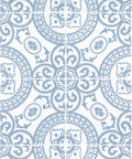 Heritage Tiles Wallpaper, Pale Blue