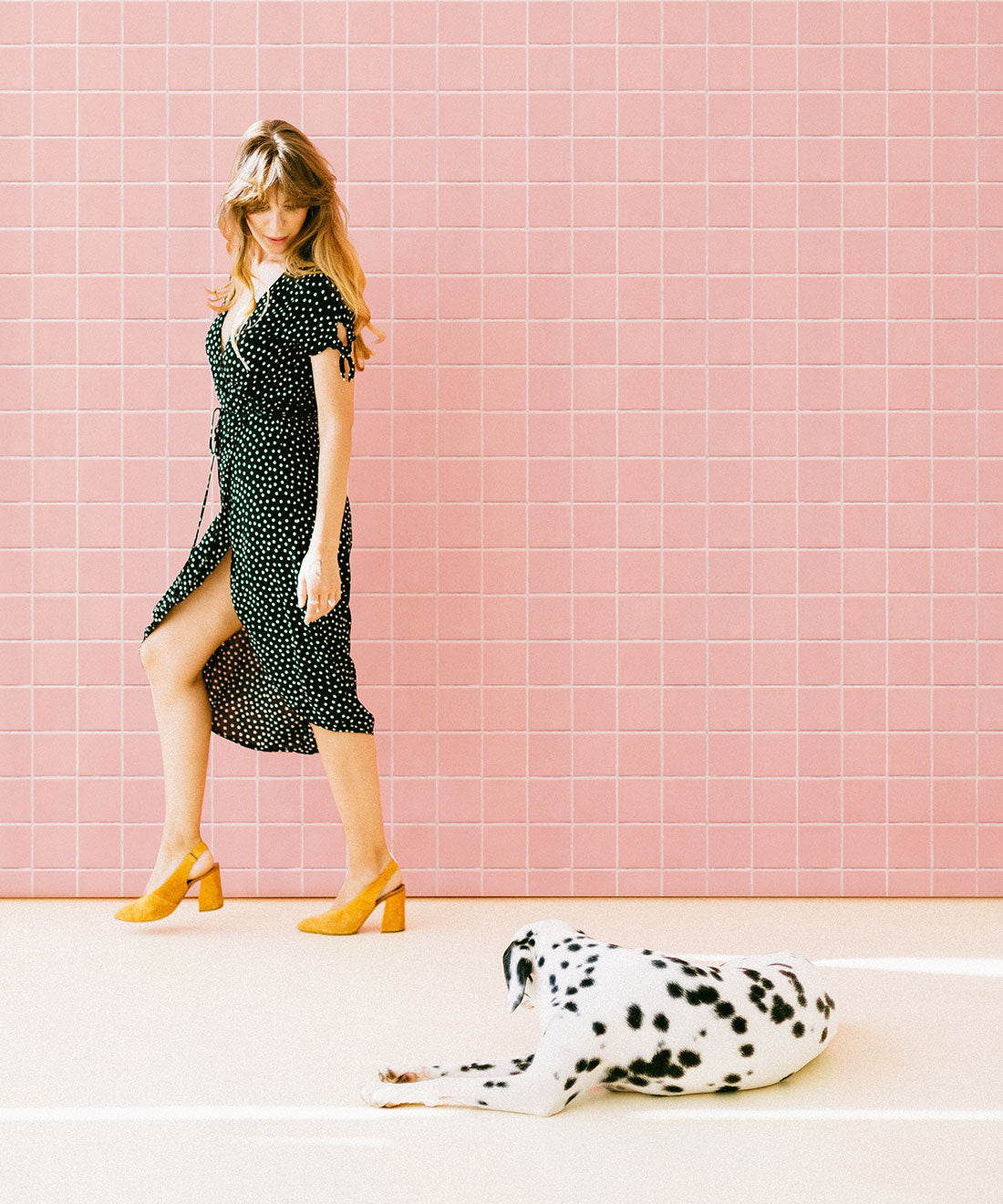 Pink Tiles Wallpaper