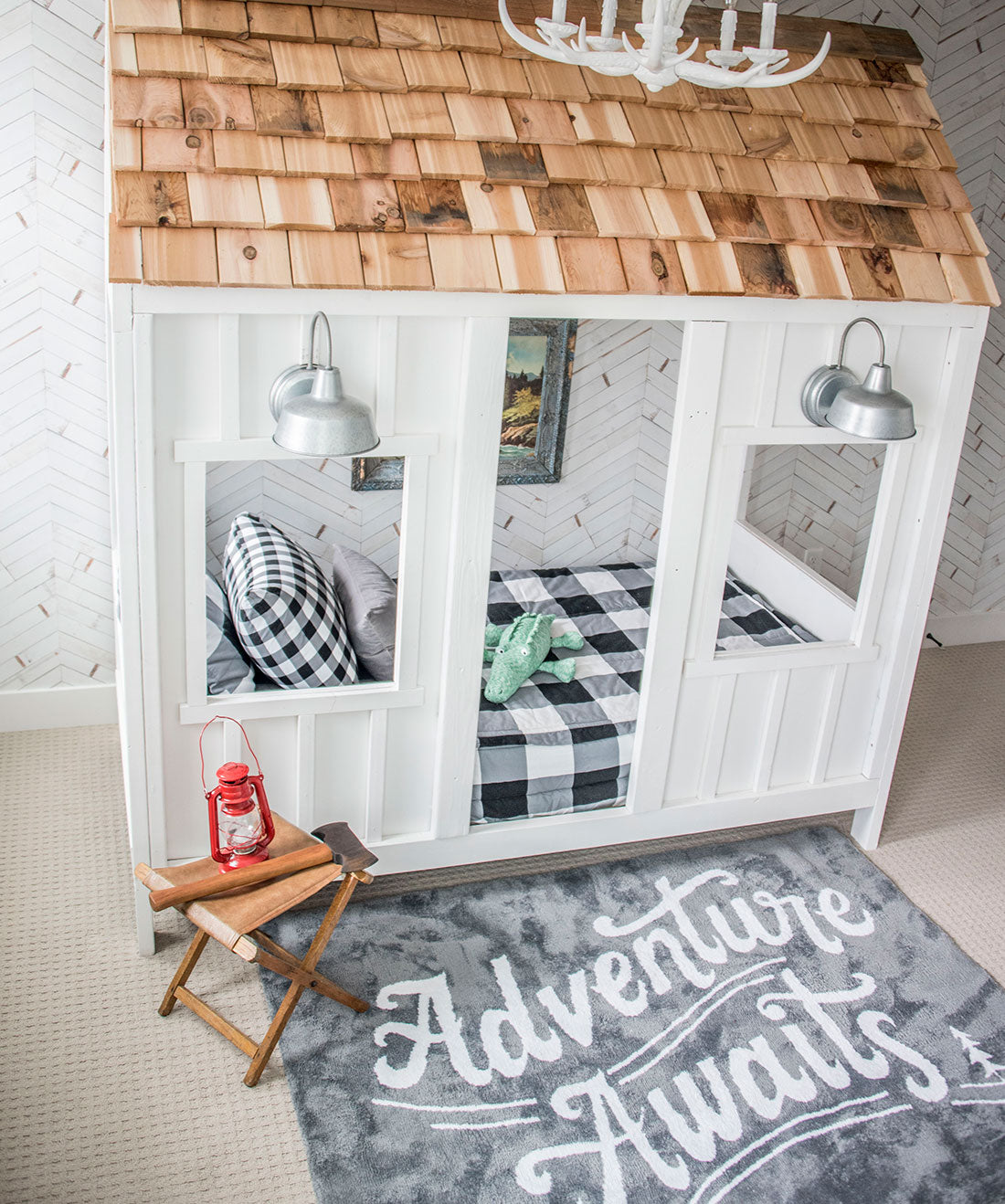 Distressed Timber Chevron Wallpaper