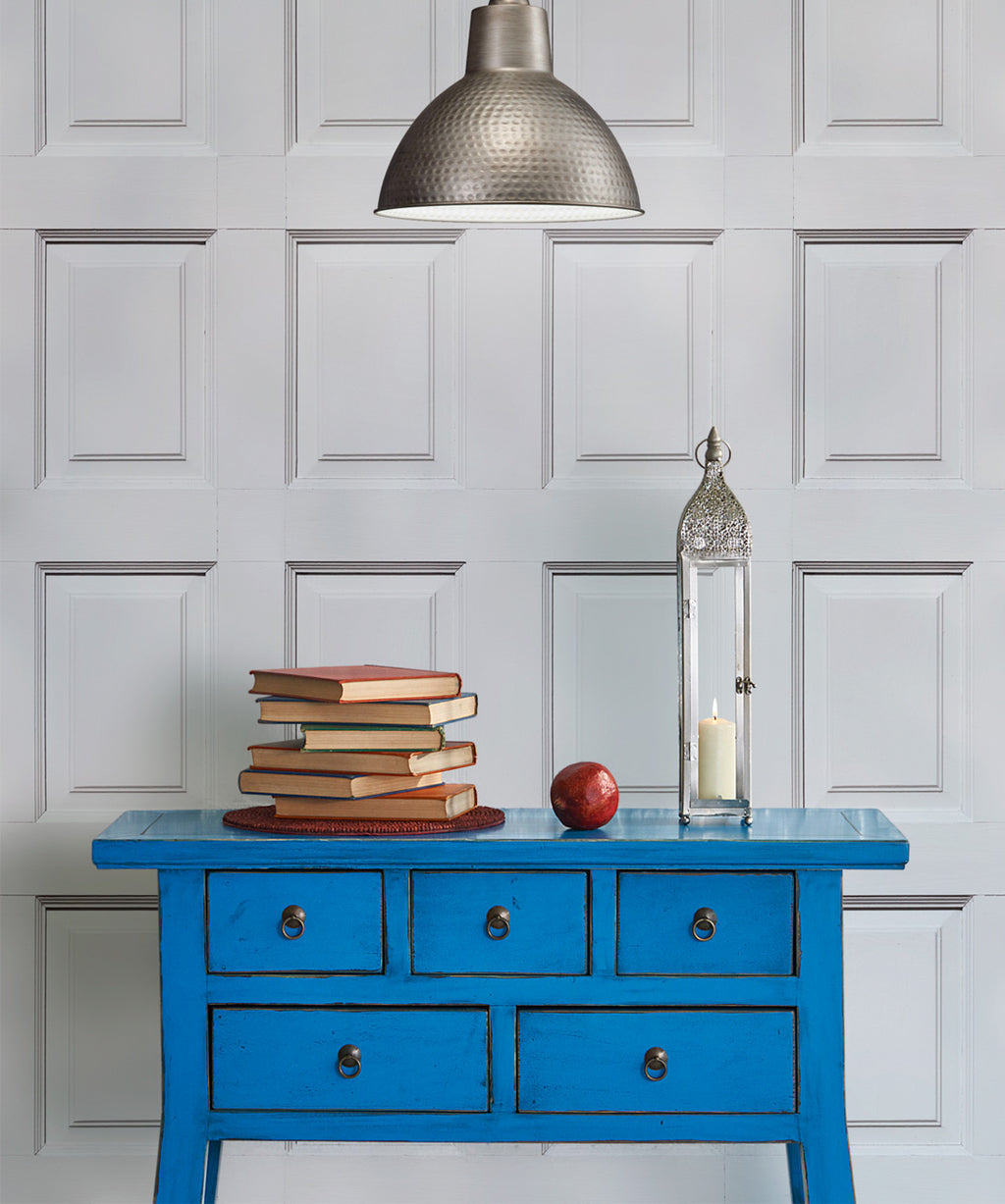 Wainscoting Wallpaper, White