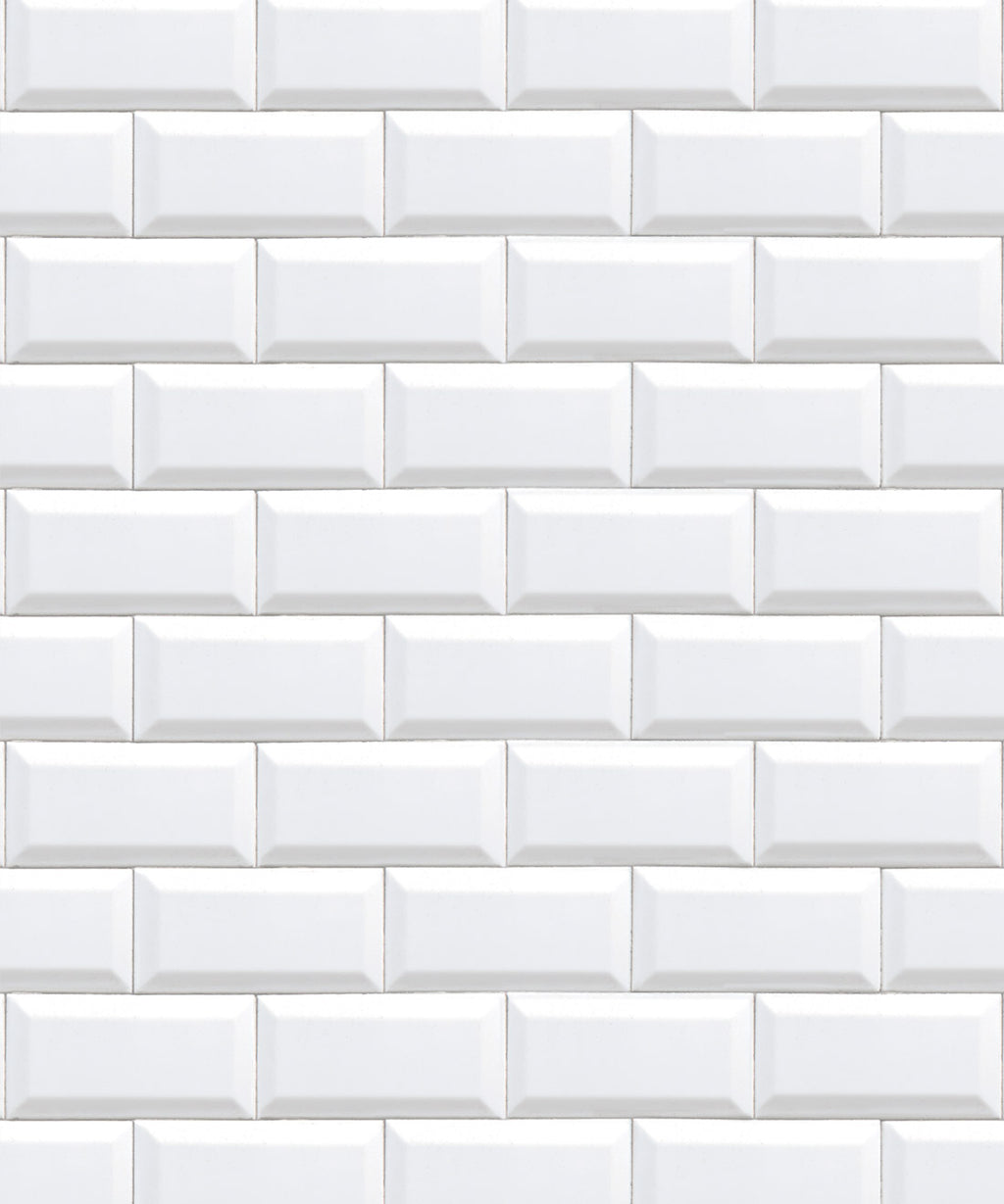 White Subway Tiles Wallpaper