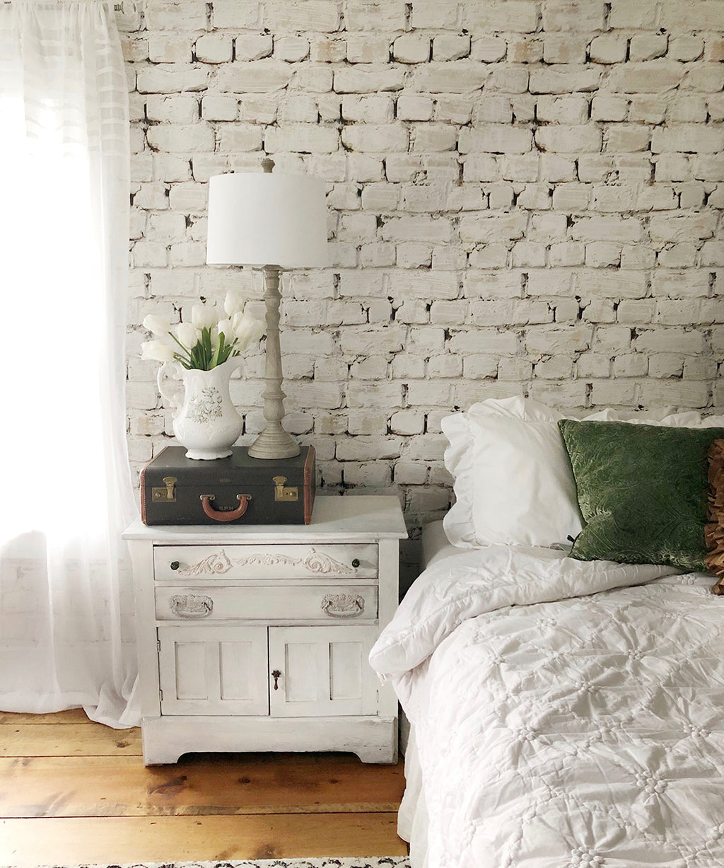 Whitewash Bricks Wallpaper