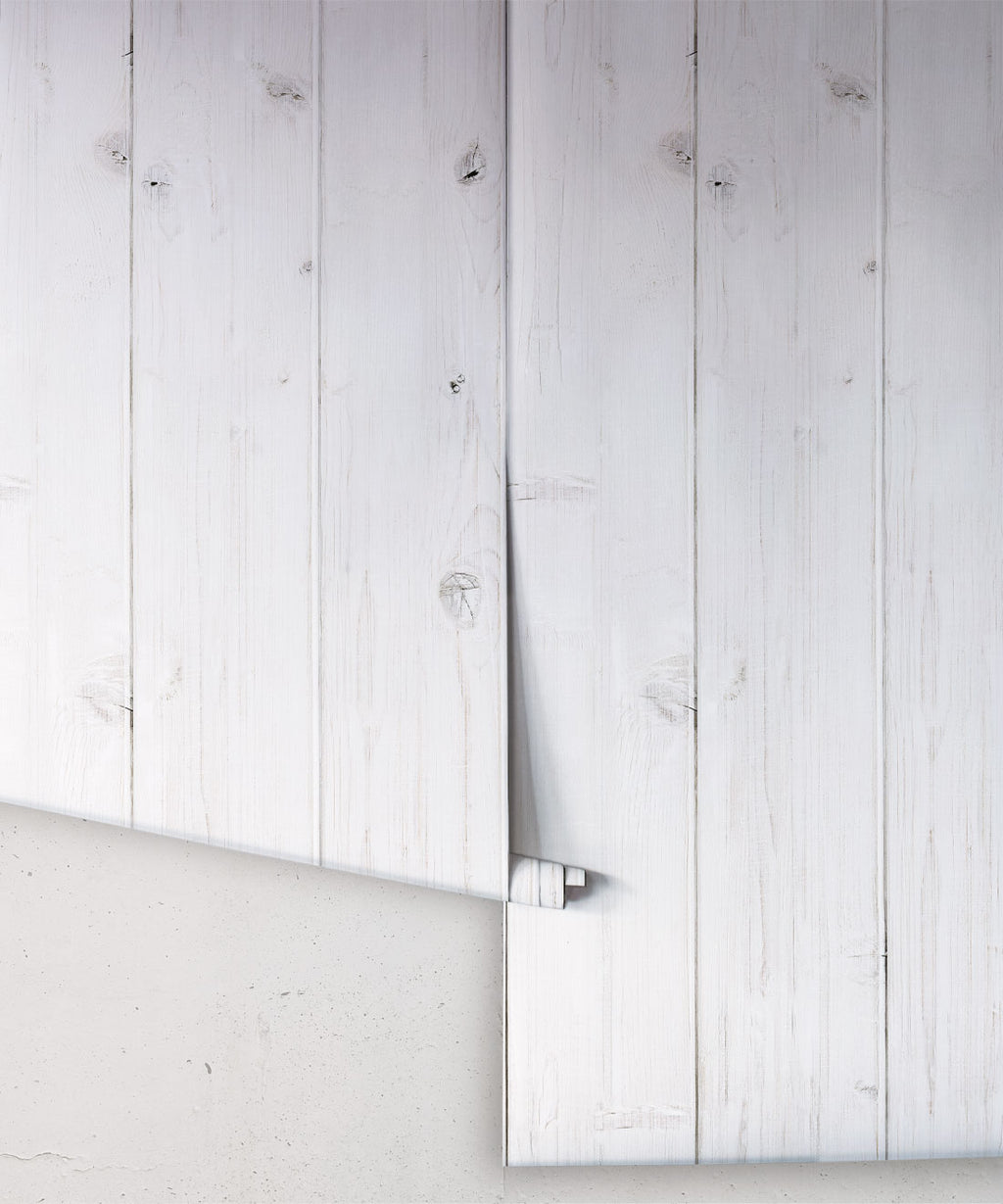 Whitewashed Timber Wallpaper