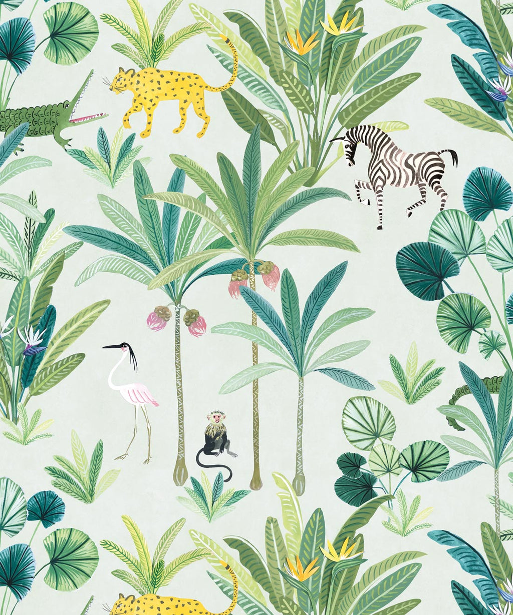 Animal Kingdom Wallpaper, Cream