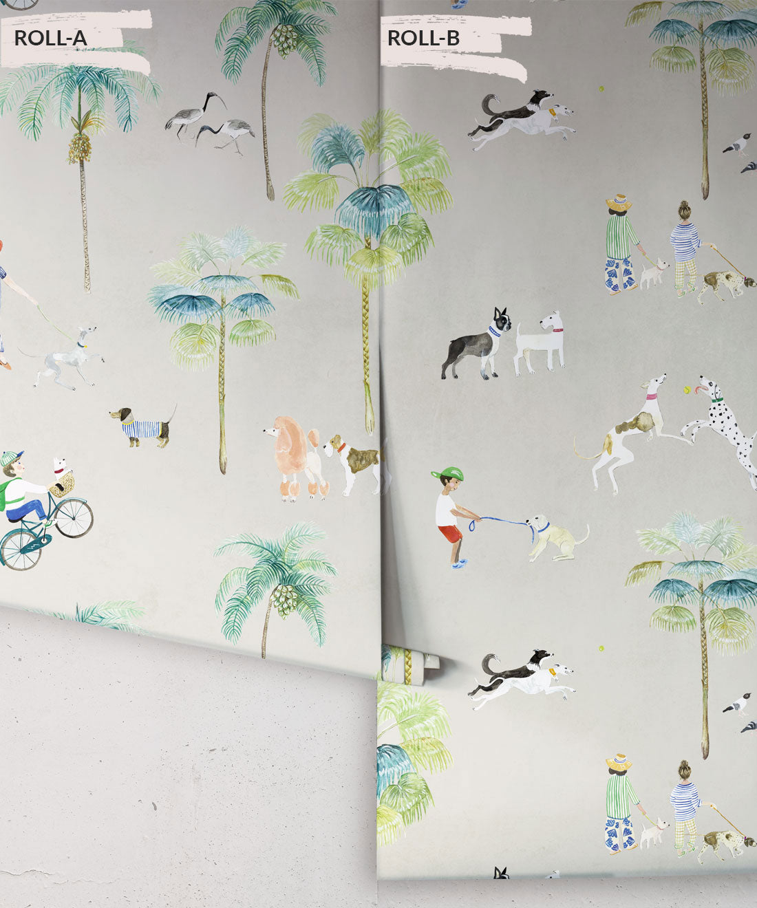 At The Dog Park Wallpaper, Beige