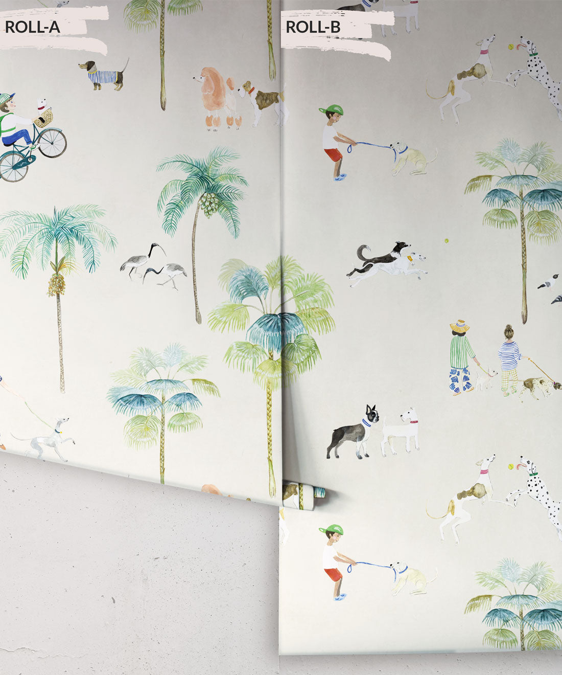 At The Dog Park Wallpaper, Cream