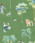 At The Dog Park Wallpaper, Green