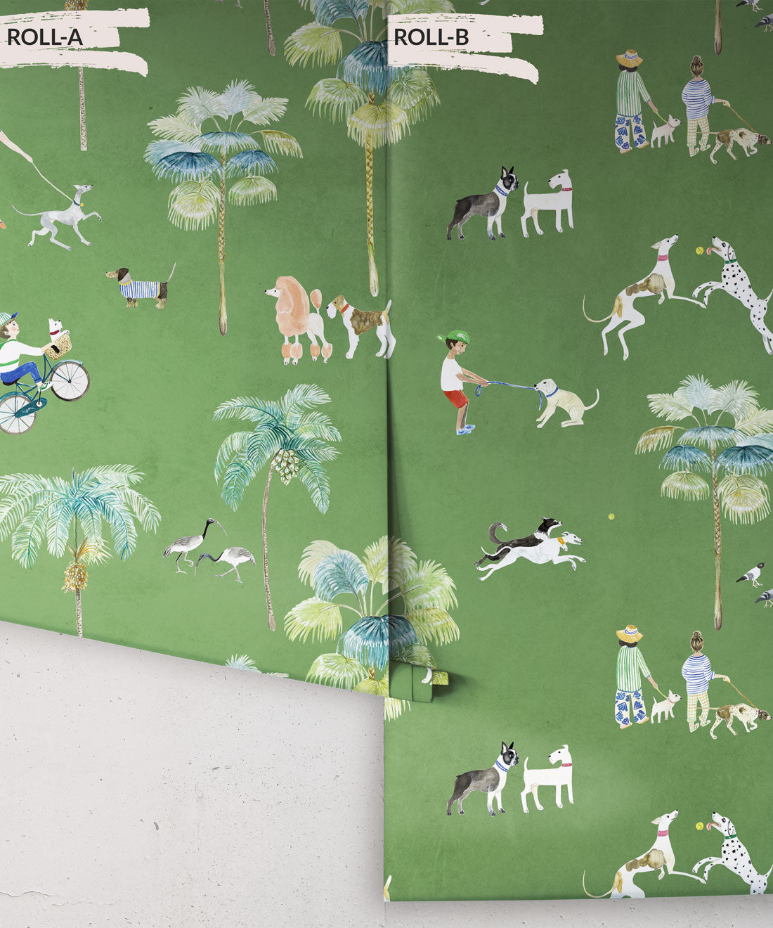 At The Dog Park Wallpaper, Green