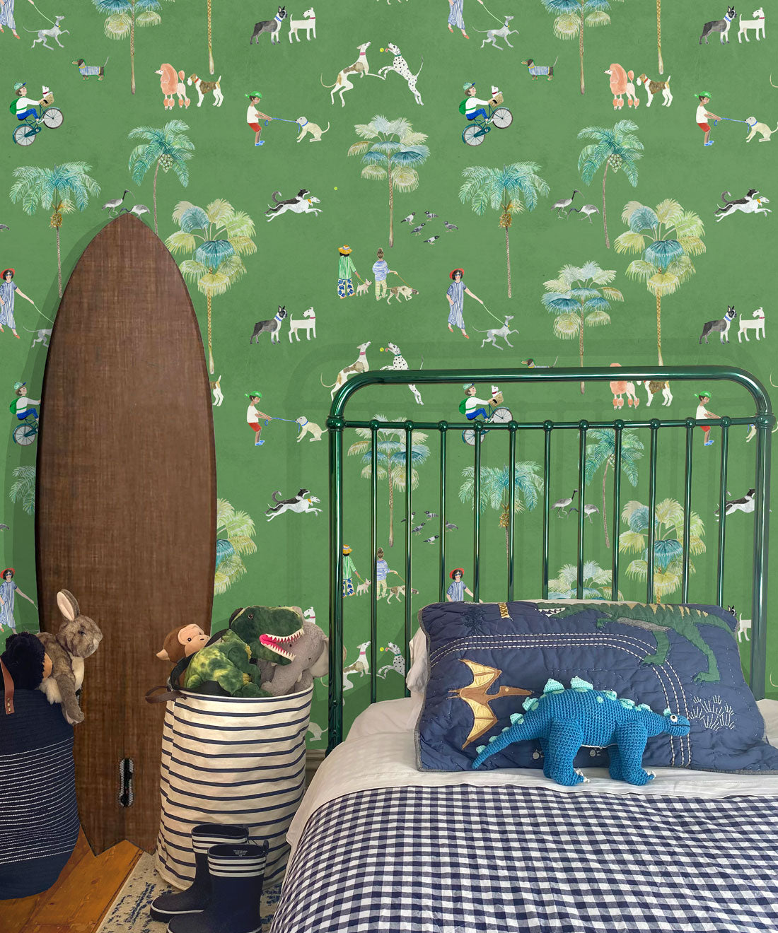 At The Dog Park Wallpaper, Green