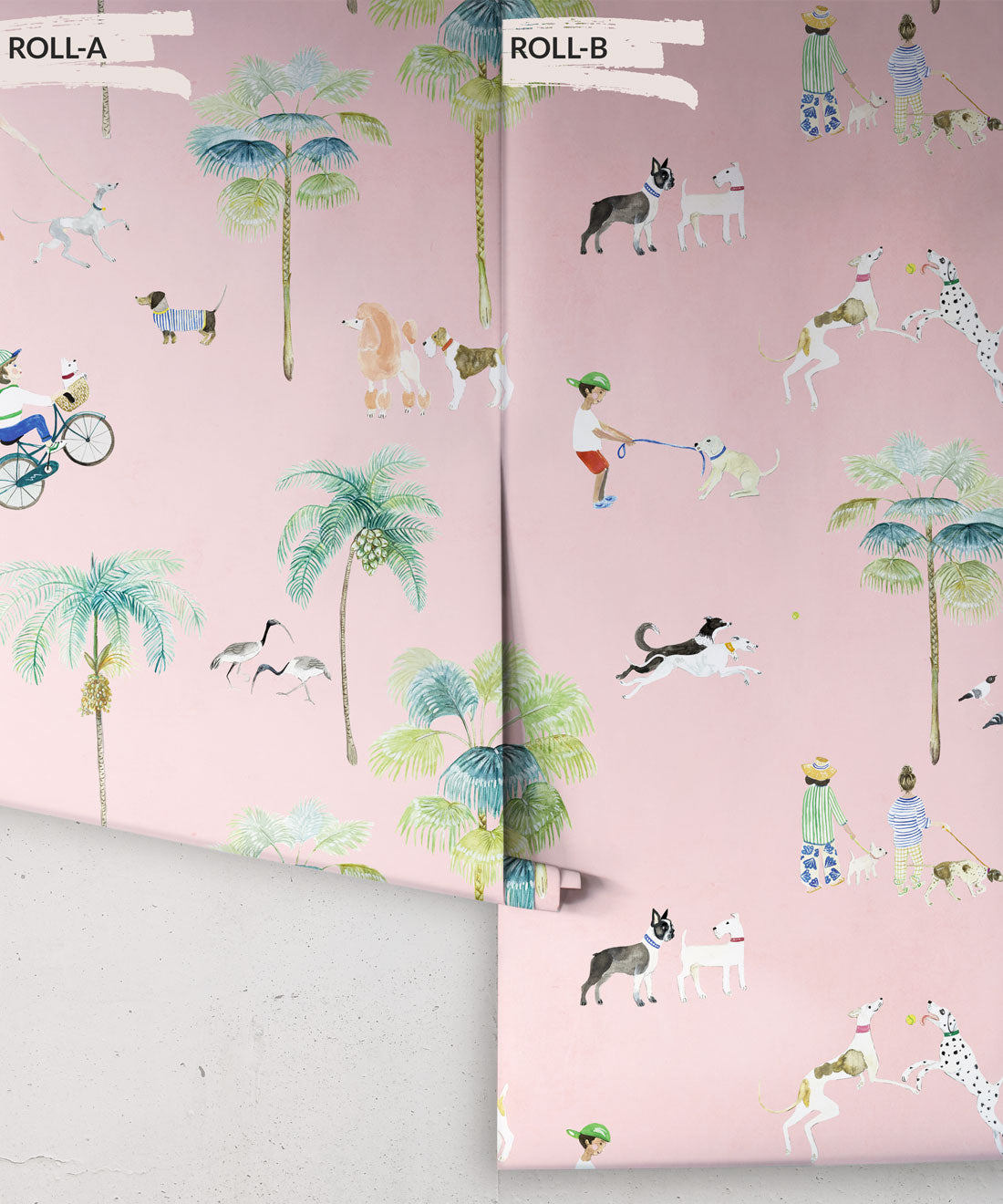 At The Dog Park Wallpaper, Pink