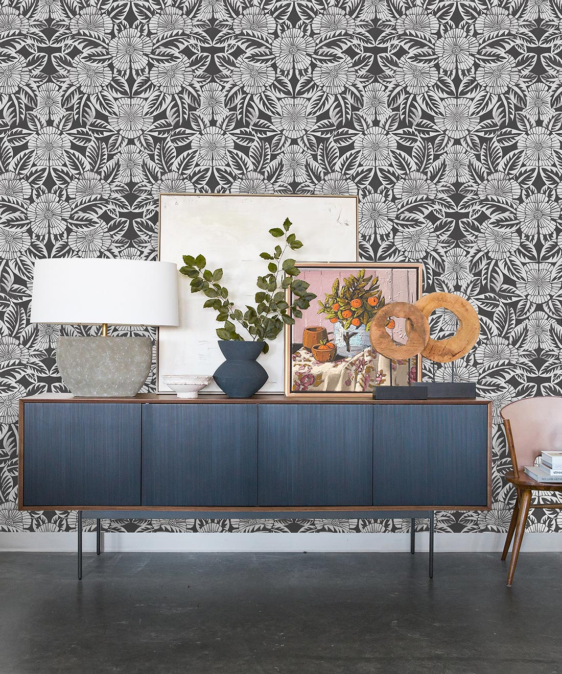 Calcutta Wallpaper, Charcoal