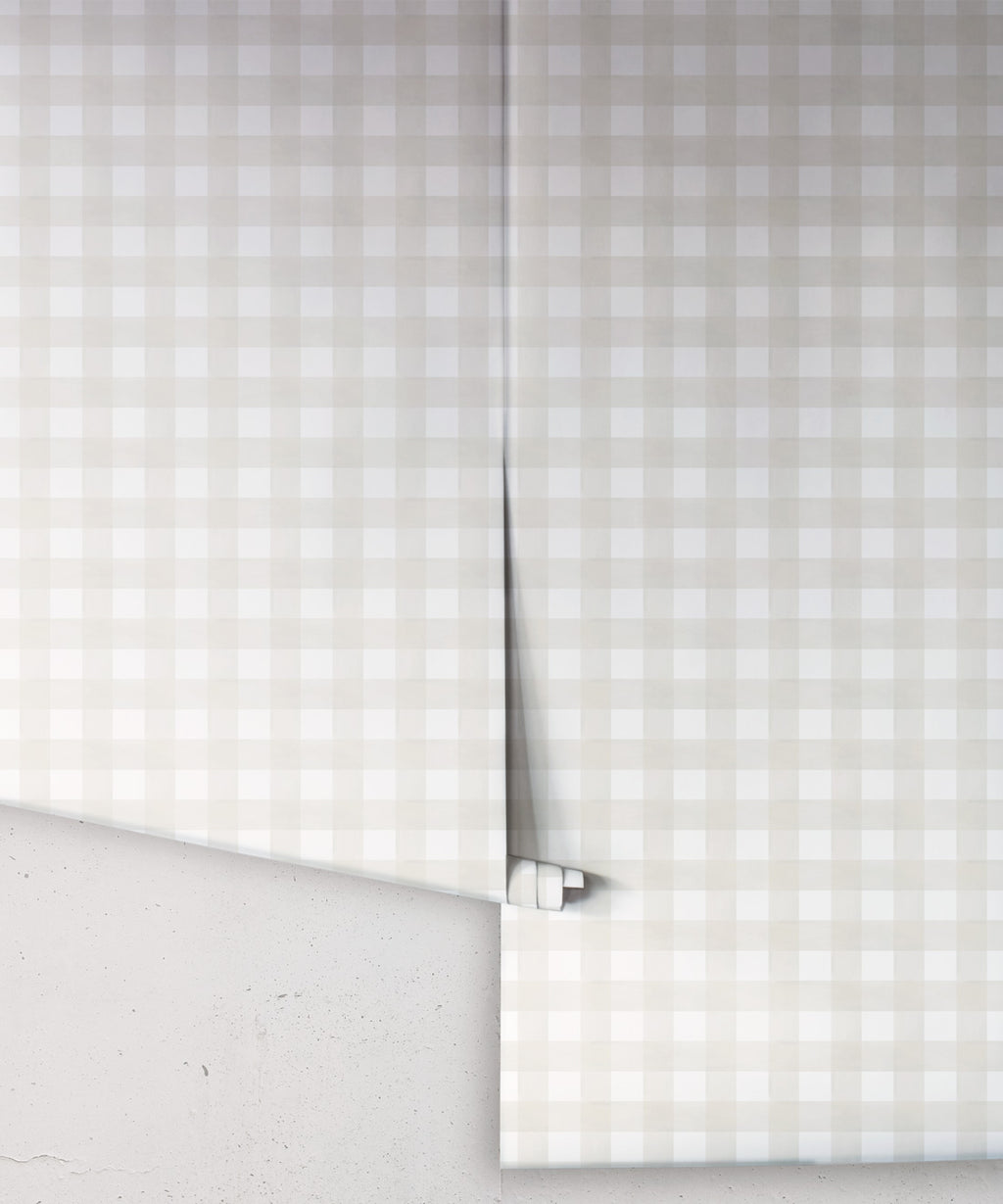 Check Wallpaper, Beige