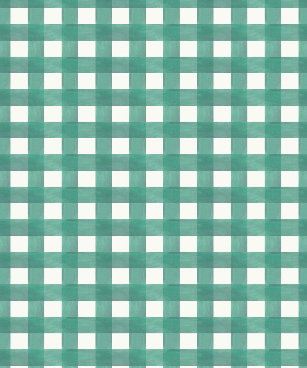 Check Wallpaper, Turquoise