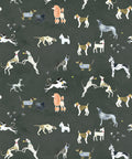Doggies Wallpaper, Charcoal