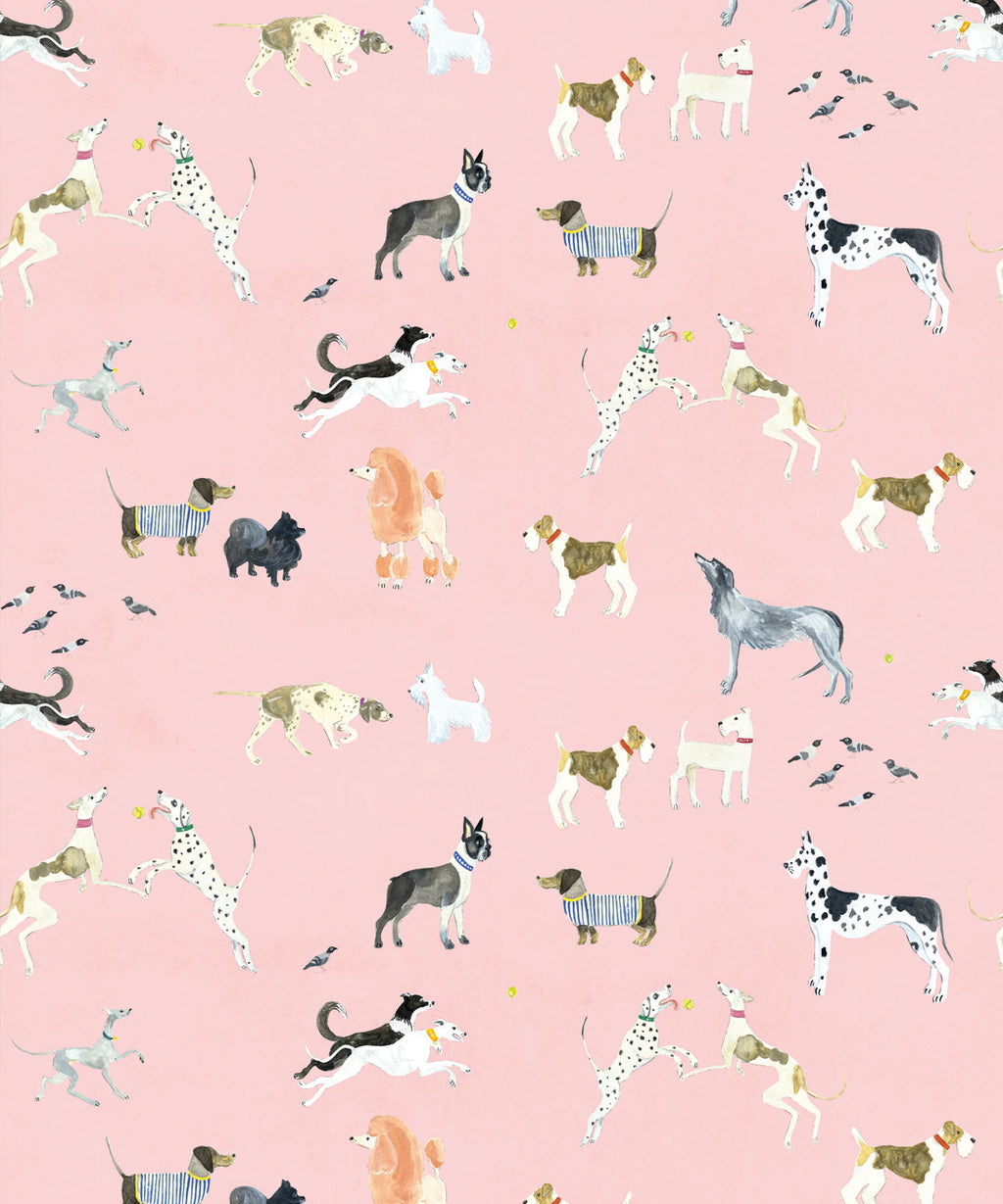 Doggies Wallpaper, Pink
