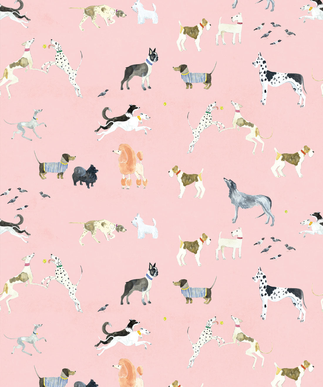 Doggies Wallpaper, Pink