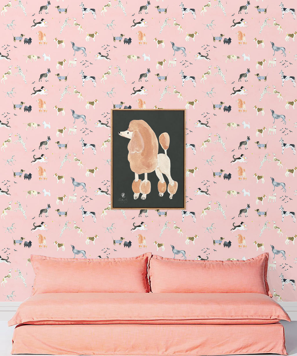 Doggies Wallpaper, Pink
