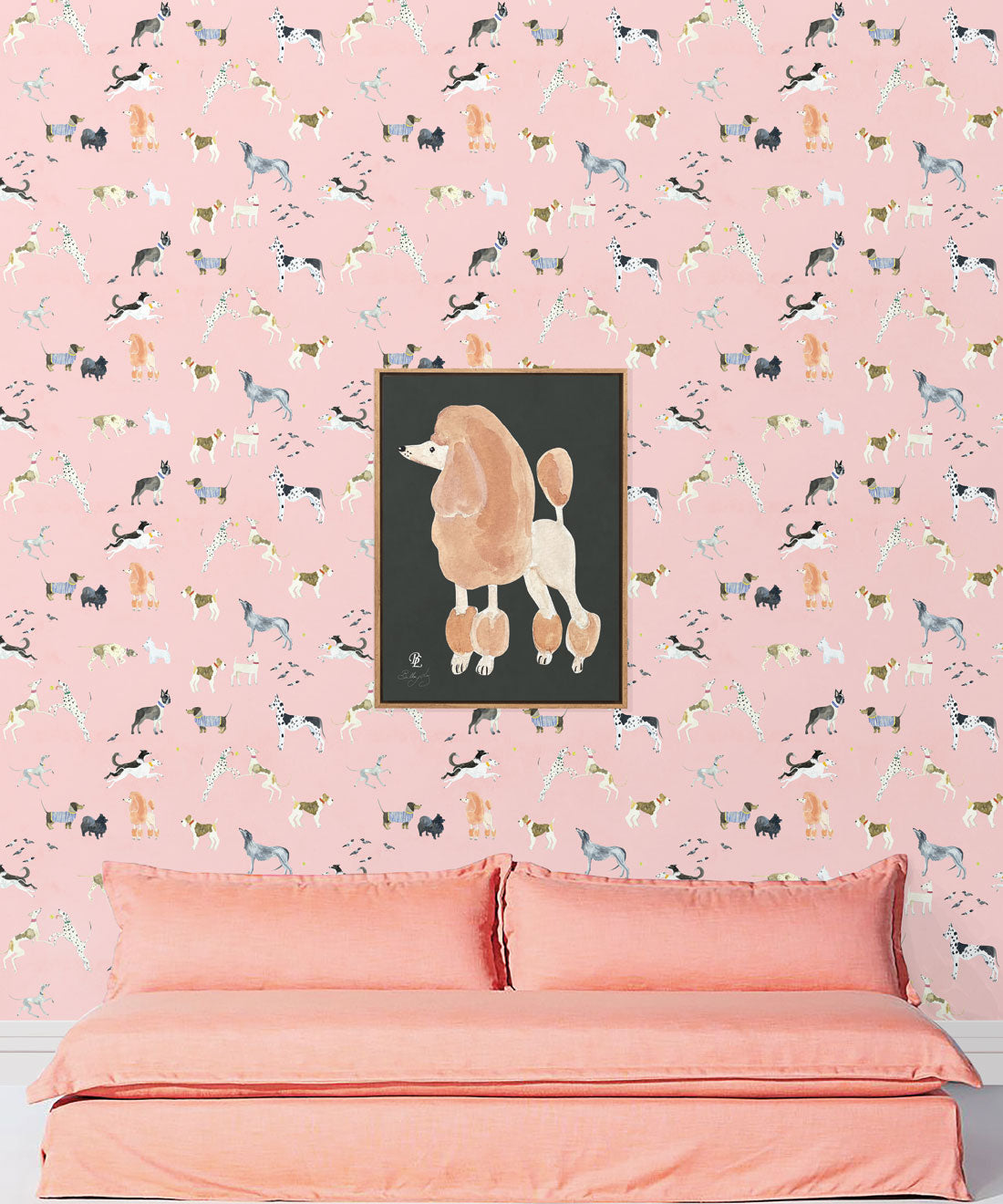 Doggies Wallpaper, Pink