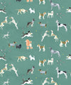 Doggies Wallpaper, Turquoise