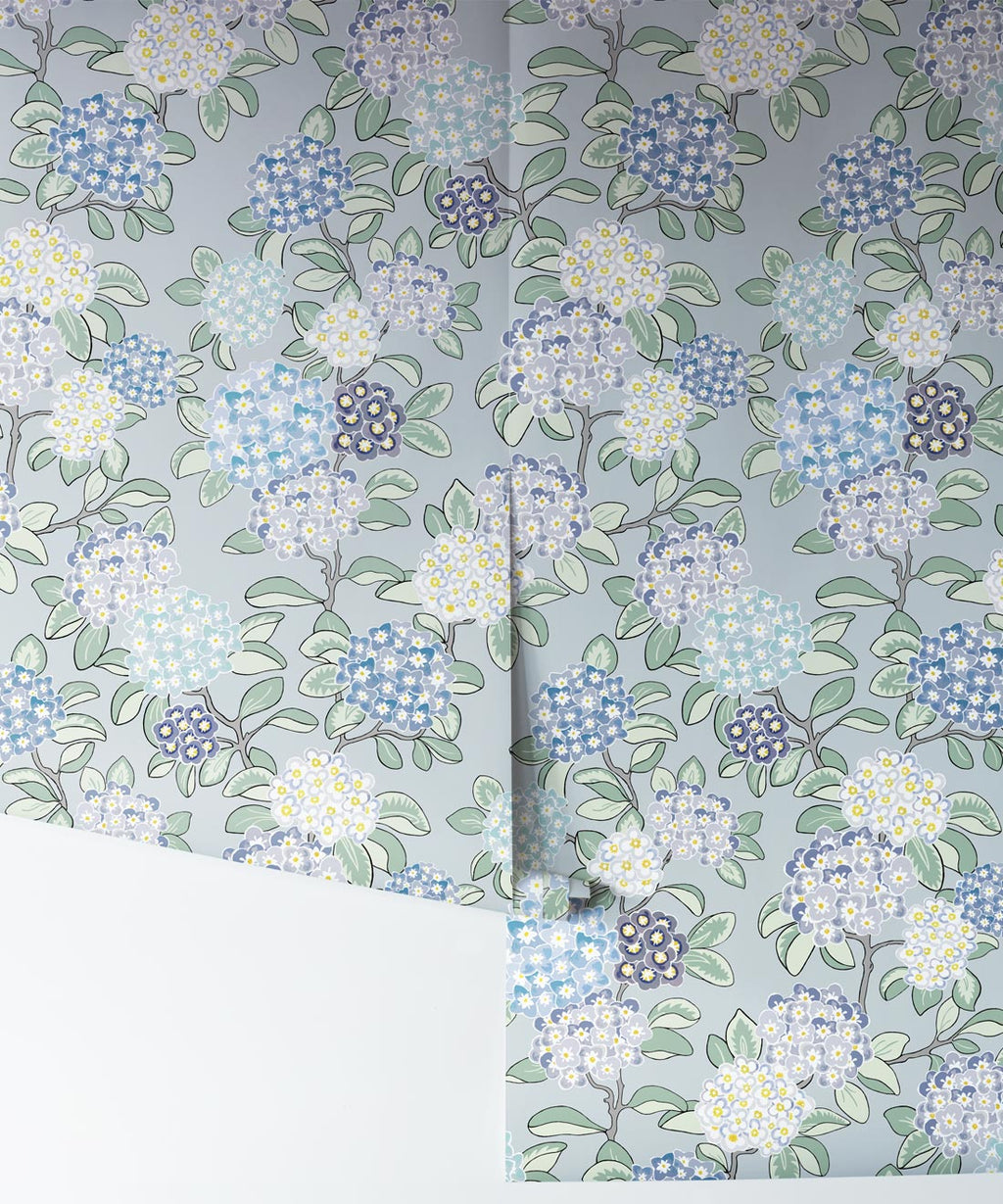 Hydrangea Wallpaper, Blue