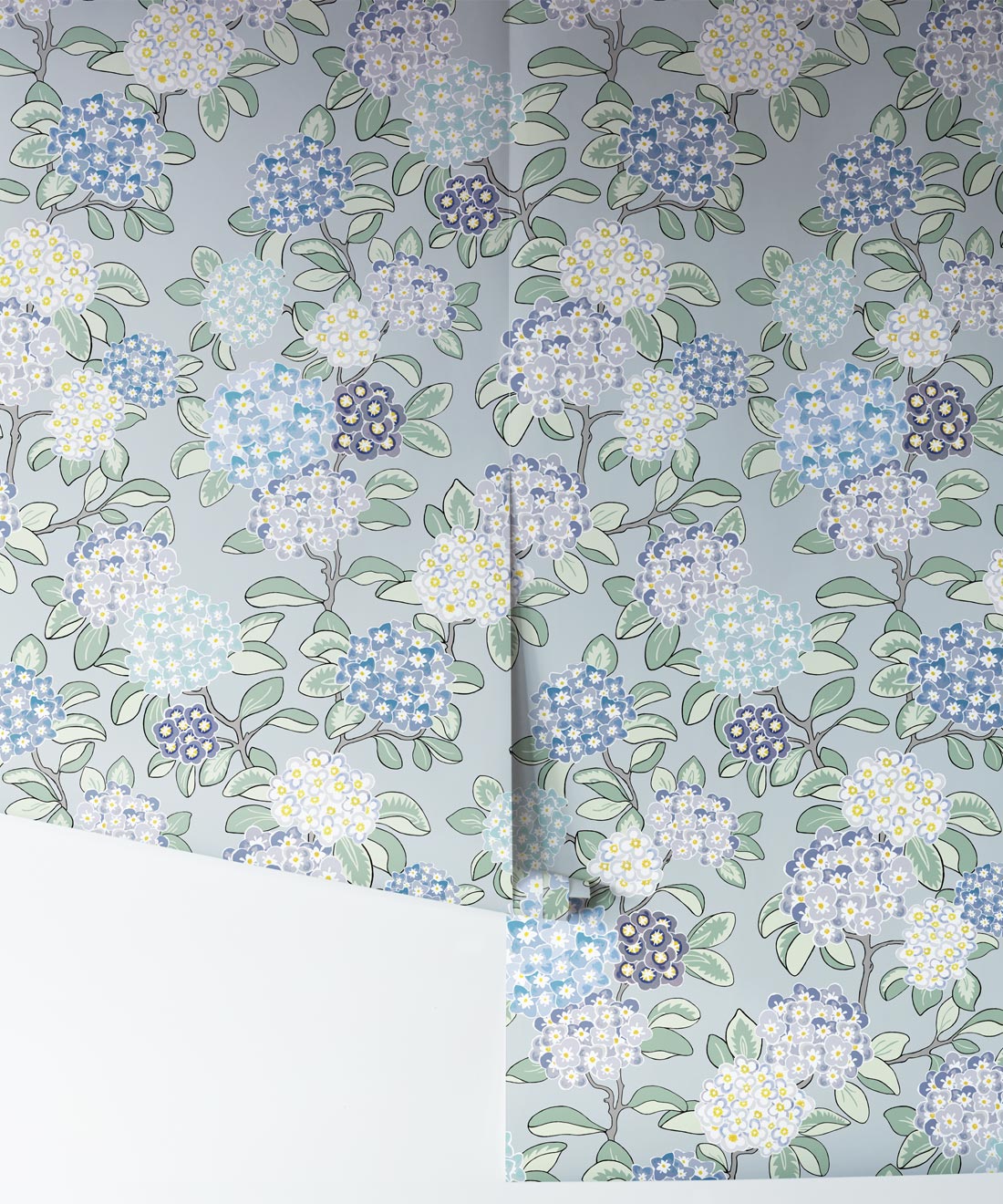 Hydrangea Wallpaper, Blue