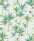 Monkey Palms Wallpaper, Cream