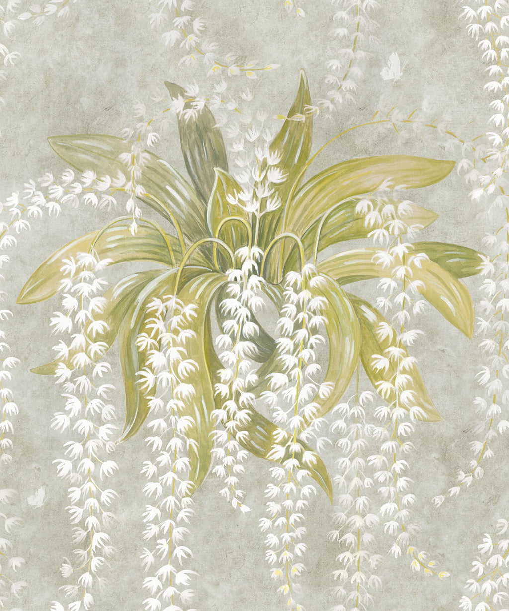 Orchid Wallpaper, Beige
