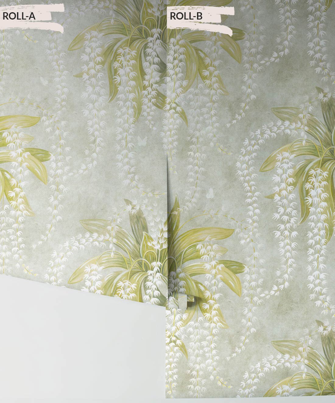 Orchid Wallpaper, Beige