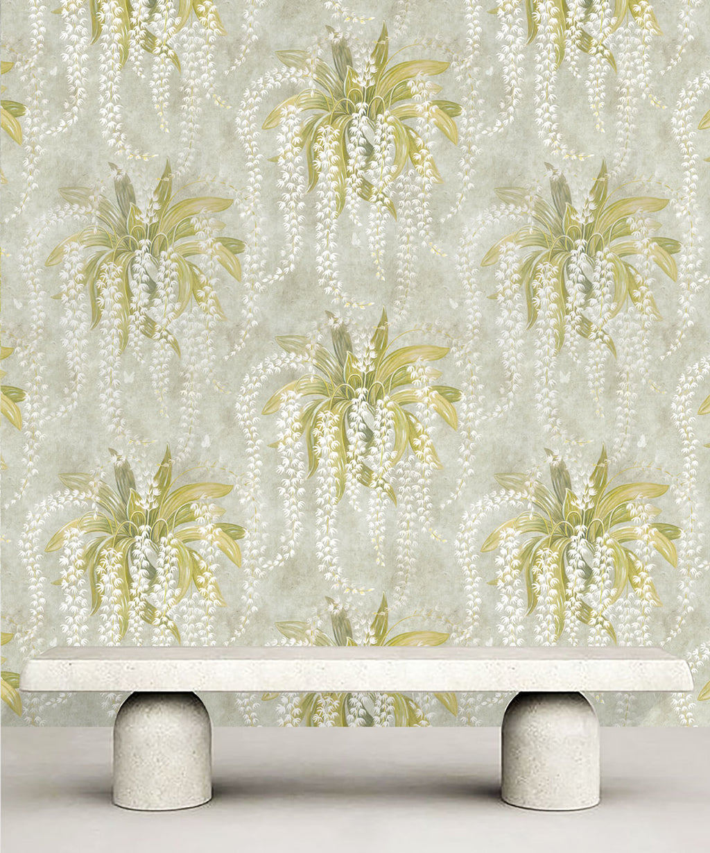 Orchid Wallpaper, Beige