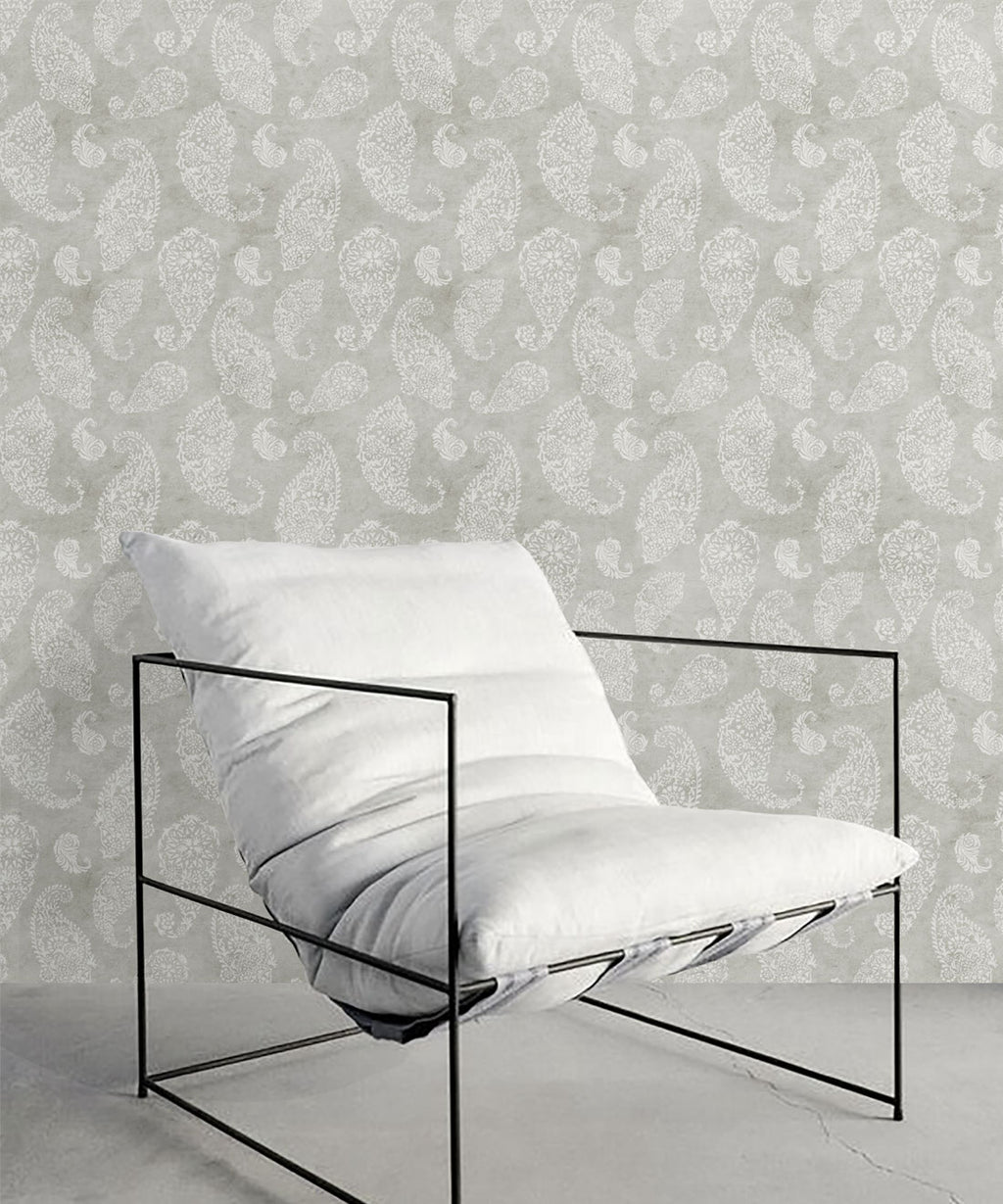 Paisley Wallpaper, Beige