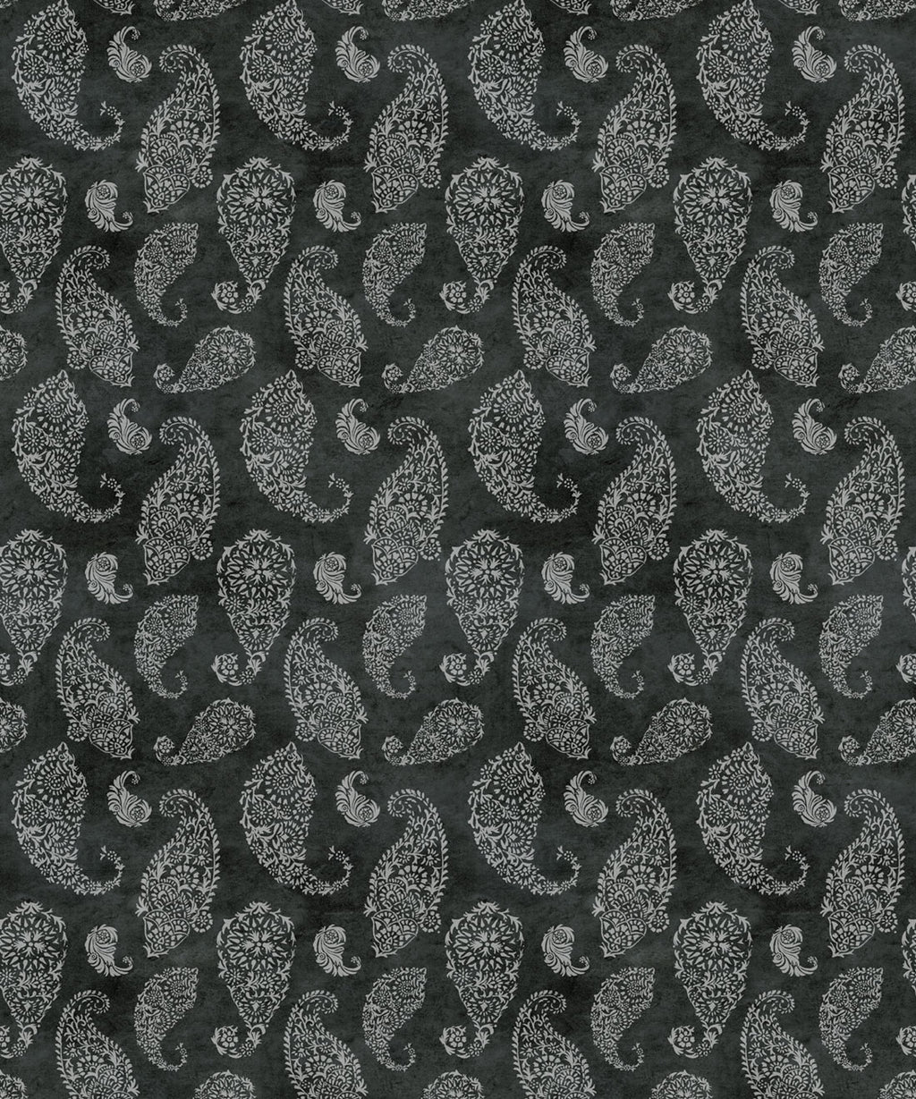 Paisley Wallpaper, Charcoal