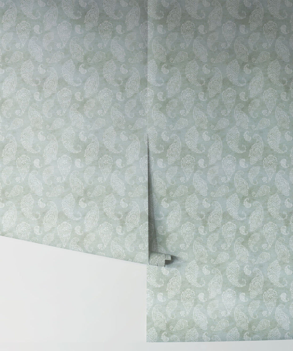 Paisley Wallpaper, Sea Spray