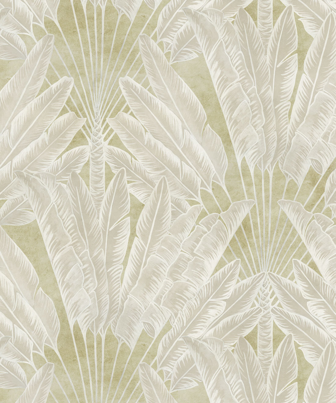Travelers Palm Wallpaper, Chartreuse