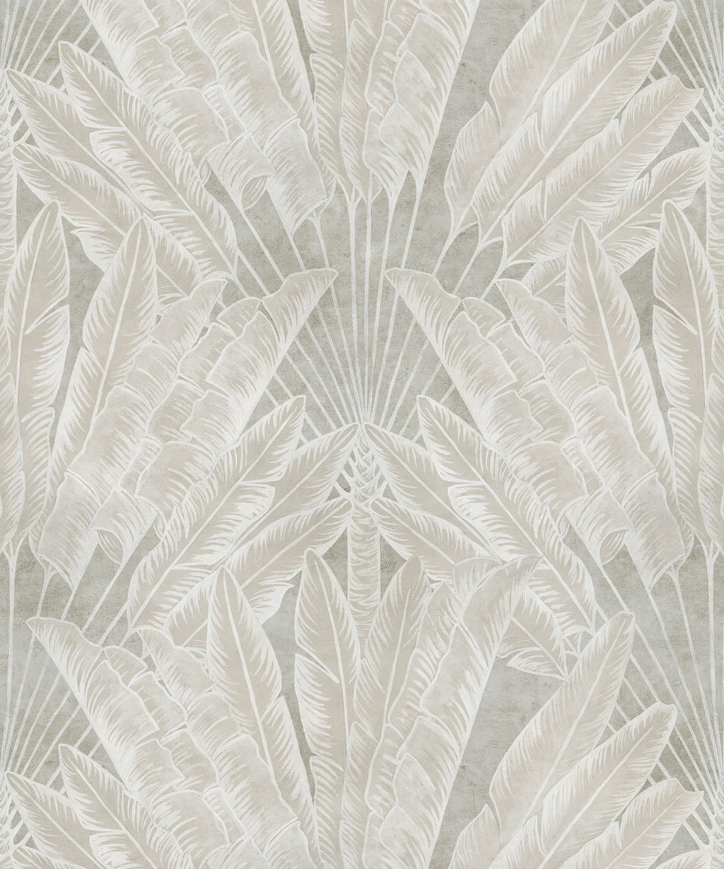 Travelers Palm Wallpaper, Beige