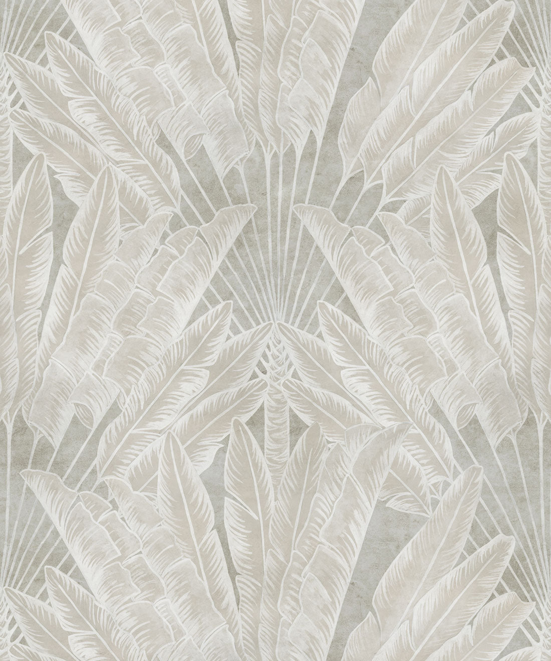 Travelers Palm Wallpaper, Beige