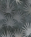 Oriental Palm Wallpaper, Charcoal