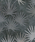Oriental Palm Wallpaper, Charcoal