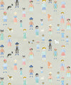 Paper Dolls Wallpaper, Beige